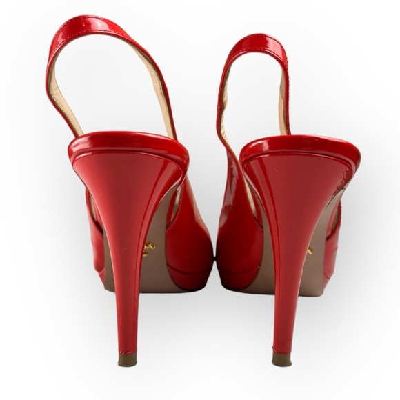 Prada Patent Leather Slingback Heels - Picture 3 of 6
